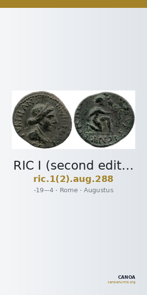 RIC I (second edition) Augustus 288 — CANOA