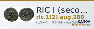 RIC I (second edition) Augustus 288 — CANOA