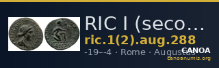 RIC I (second edition) Augustus 288 — CANOA