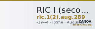 RIC I (second edition) Augustus 289 — CANOA
