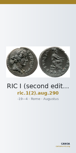 RIC I (second edition) Augustus 290 — CANOA