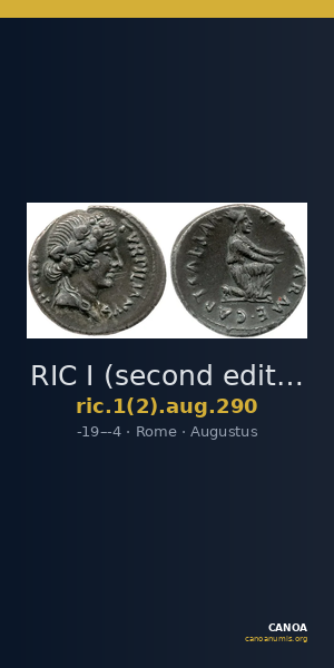 RIC I (second edition) Augustus 290 — CANOA