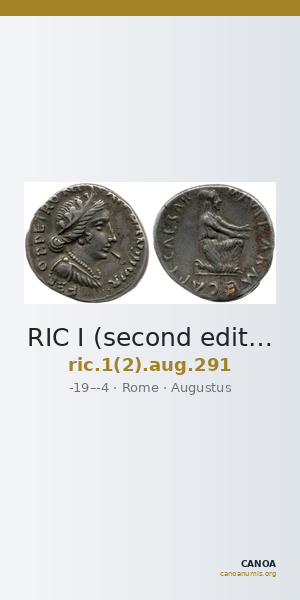 RIC I (second edition) Augustus 291 — CANOA
