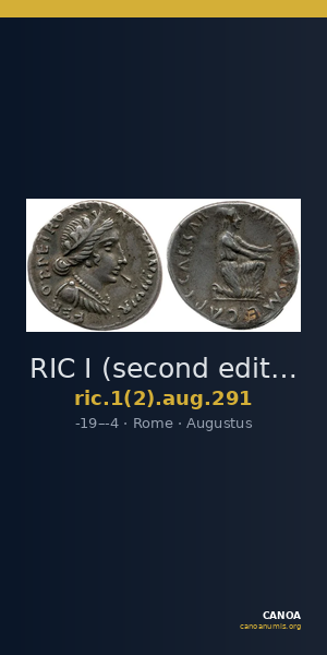 RIC I (second edition) Augustus 291 — CANOA