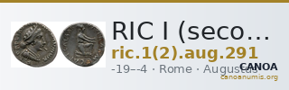 RIC I (second edition) Augustus 291 — CANOA