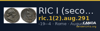 RIC I (second edition) Augustus 291 — CANOA