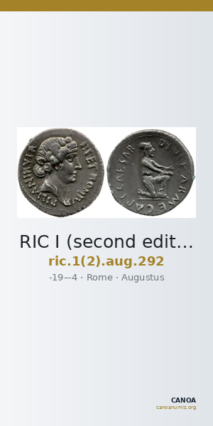 RIC I (second edition) Augustus 292 — CANOA