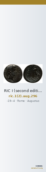 RIC I (second edition) Augustus 296 — CANOA