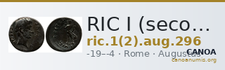 RIC I (second edition) Augustus 296 — CANOA
