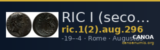 RIC I (second edition) Augustus 296 — CANOA