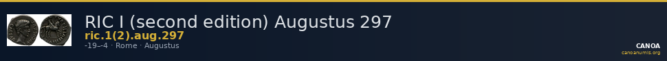 RIC I (second edition) Augustus 297 — CANOA