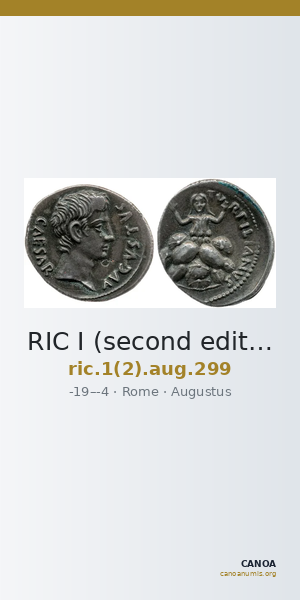 RIC I (second edition) Augustus 299 — CANOA
