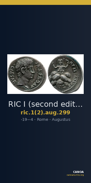 RIC I (second edition) Augustus 299 — CANOA