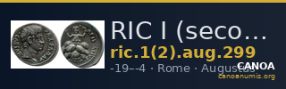 RIC I (second edition) Augustus 299 — CANOA