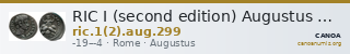 RIC I (second edition) Augustus 299 — CANOA