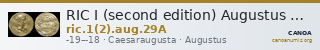 RIC I (second edition) Augustus 29A — CANOA