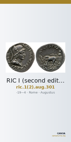 RIC I (second edition) Augustus 301 — CANOA