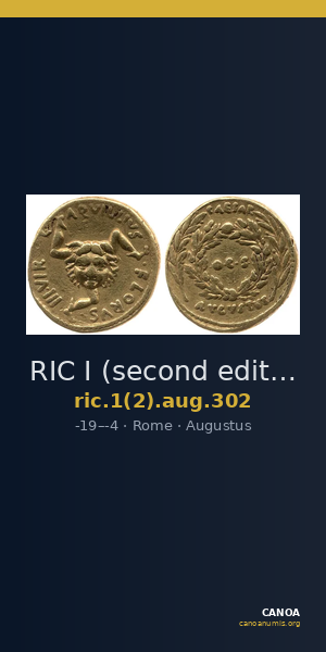RIC I (second edition) Augustus 302 — CANOA