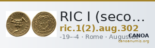 RIC I (second edition) Augustus 302 — CANOA