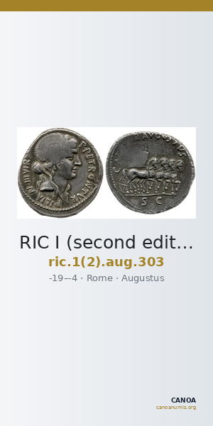 RIC I (second edition) Augustus 303 — CANOA