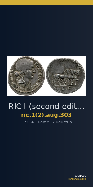 RIC I (second edition) Augustus 303 — CANOA