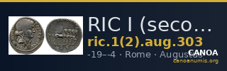 RIC I (second edition) Augustus 303 — CANOA