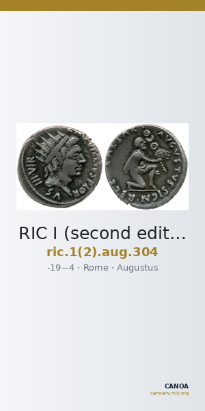 RIC I (second edition) Augustus 304 — CANOA