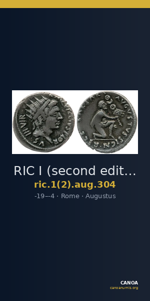 RIC I (second edition) Augustus 304 — CANOA