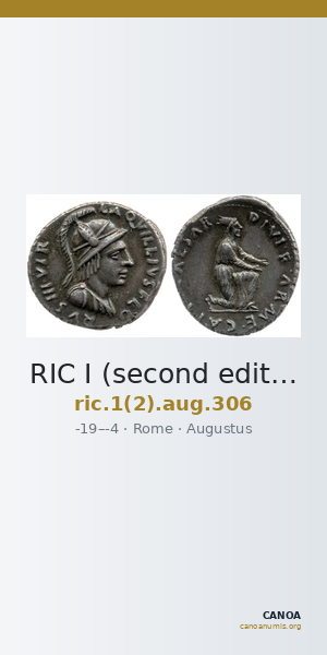 RIC I (second edition) Augustus 306 — CANOA