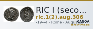RIC I (second edition) Augustus 306 — CANOA