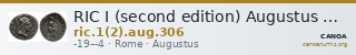 RIC I (second edition) Augustus 306 — CANOA