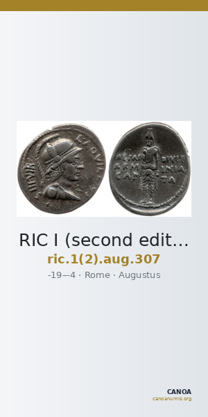 RIC I (second edition) Augustus 307 — CANOA