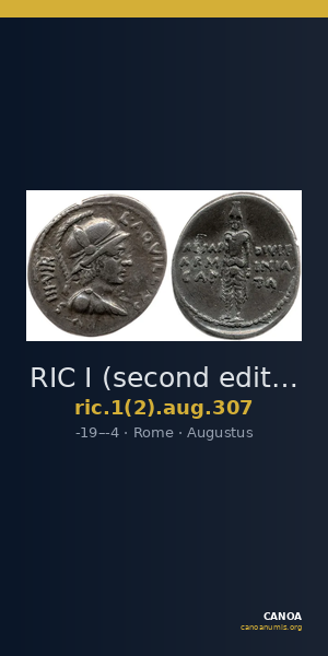 RIC I (second edition) Augustus 307 — CANOA