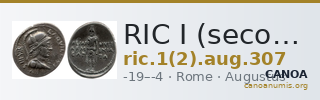 RIC I (second edition) Augustus 307 — CANOA
