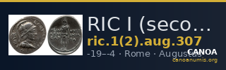 RIC I (second edition) Augustus 307 — CANOA