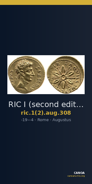 RIC I (second edition) Augustus 308 — CANOA