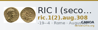 RIC I (second edition) Augustus 308 — CANOA