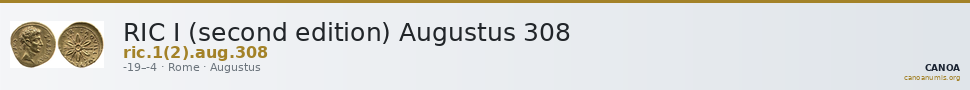 RIC I (second edition) Augustus 308 — CANOA