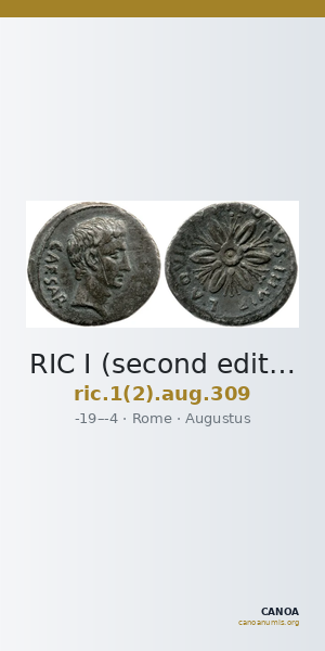 RIC I (second edition) Augustus 309 — CANOA