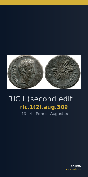 RIC I (second edition) Augustus 309 — CANOA
