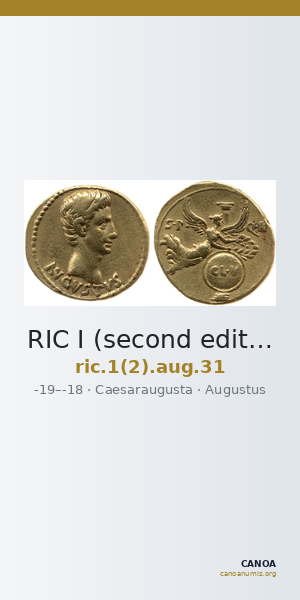 RIC I (second edition) Augustus 31 — CANOA