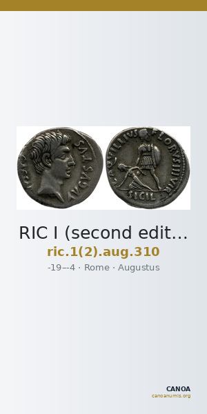 RIC I (second edition) Augustus 310 — CANOA