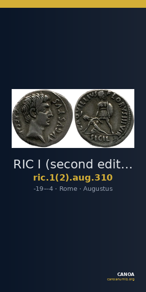 RIC I (second edition) Augustus 310 — CANOA