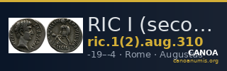 RIC I (second edition) Augustus 310 — CANOA