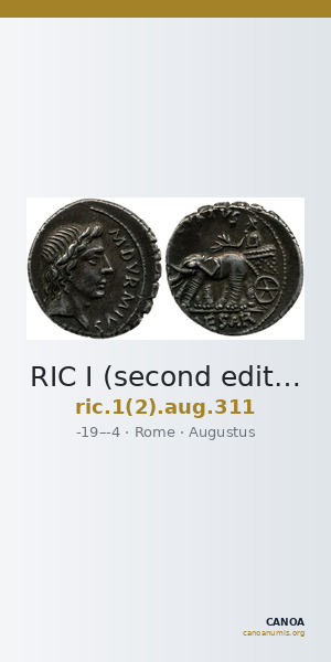 RIC I (second edition) Augustus 311 — CANOA