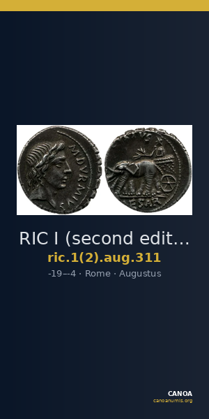 RIC I (second edition) Augustus 311 — CANOA