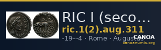 RIC I (second edition) Augustus 311 — CANOA