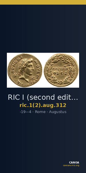 RIC I (second edition) Augustus 312 — CANOA