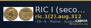 RIC I (second edition) Augustus 312 — CANOA