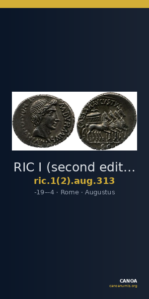 RIC I (second edition) Augustus 313 — CANOA